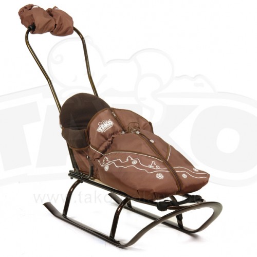 Детские санки Tako Grand Linea (коричневый) 